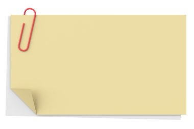 Üç boyutlu not defteri. Yapışkan bir not. 3B illüstrasyon.