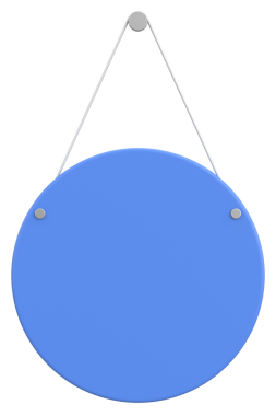 Boş Asılma İşareti. 3B Görüntü.