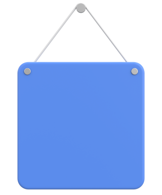 Boş Asılma İşareti. 3B Görüntü.