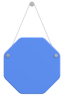 Boş Asılma İşareti. 3B Görüntü.