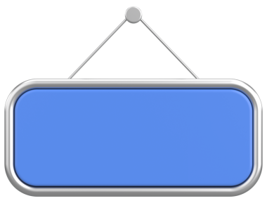 Boş Asılma İşareti. 3B Görüntü.