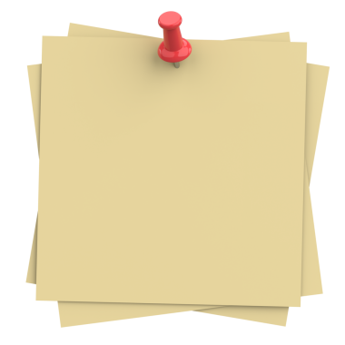 Üç boyutlu not defteri. Yapışkan bir not. 3B illüstrasyon.