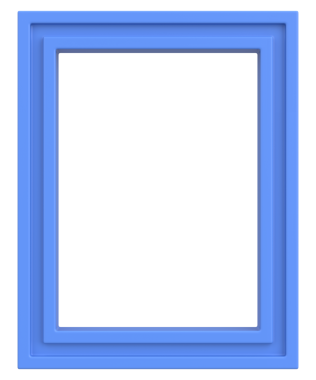 Resim çerçevesi. Portre çerçevesi. 3B illüstrasyon.