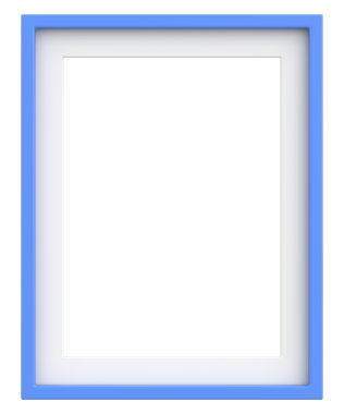 Resim çerçevesi. Portre çerçevesi. 3B illüstrasyon.