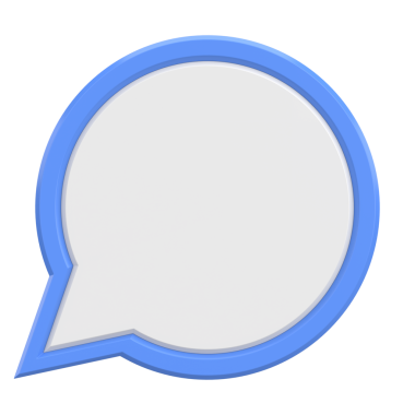 Boş Konuşma Balonu. 3B Görüntü.