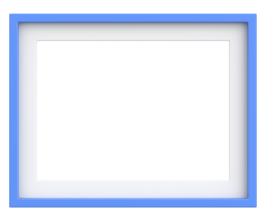 Resim çerçevesi. Manzara çerçevesi. 3B illüstrasyon.