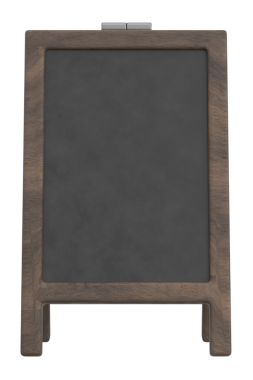 Bir Gıda Ekran Tahtasının 3B Görünümü.