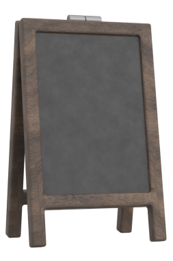 Bir Gıda Ekran Tahtasının 3B Görünümü.