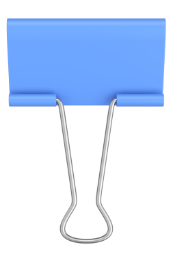 Bağlayıcı Klip. Kağıt Kıskaç. 3B illüstrasyon.