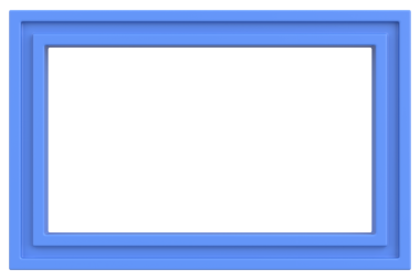 Resim çerçevesi. Manzara çerçevesi. 3B illüstrasyon.