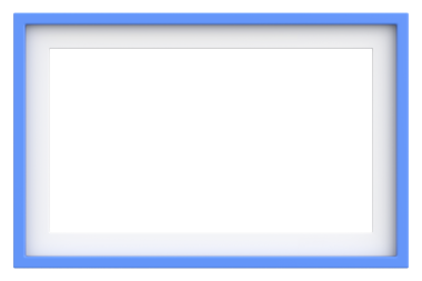 Resim çerçevesi. Manzara çerçevesi. 3B illüstrasyon.