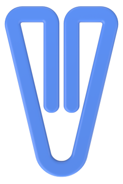 Kağıt Kıskacının 3B illüstrasyonu.