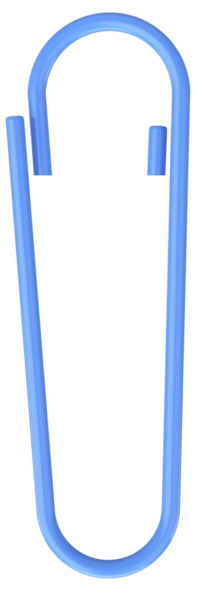 Kağıt Kıskacının 3B illüstrasyonu.