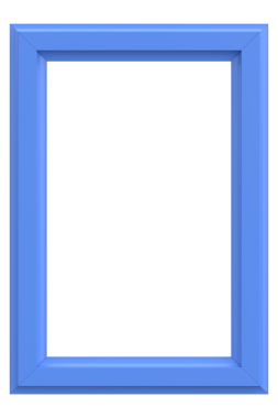 Resim çerçevesi. Portre çerçevesi. 3B illüstrasyon.