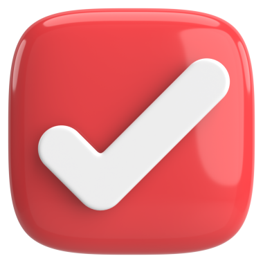 3 boyutlu onay kutusu. İşaretle. 3B illüstrasyon.