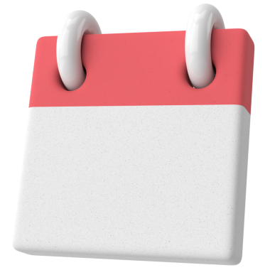 Boş takvim. Üç boyutlu takvim. 3B illüstrasyon.