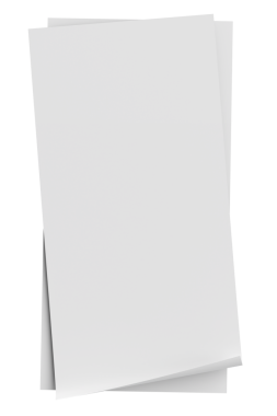 Üç boyutlu not kağıdı. Yapışkan bir not. 3B illüstrasyon.