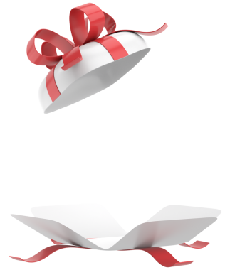 Hediye Kutusu açıldı. Üç boyutlu hediye kutusu. 3B illüstrasyon.