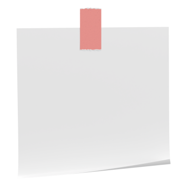 Üç boyutlu not kağıdı. Yapışkan bir not. 3B illüstrasyon.