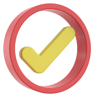 3 boyutlu onay kutusu. İşaretle. 3B illüstrasyon.