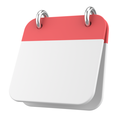 Boş takvim. Üç boyutlu takvim. 3B illüstrasyon.