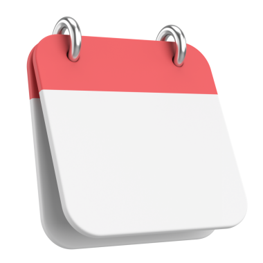 Boş takvim. Üç boyutlu takvim. 3B illüstrasyon.