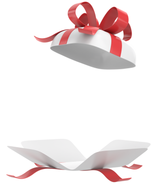 Hediye Kutusu açıldı. Üç boyutlu hediye kutusu. 3B illüstrasyon.