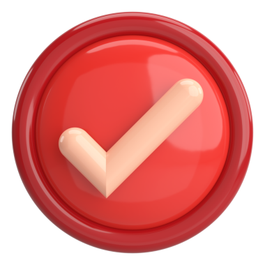 3 boyutlu onay kutusu. İşaretle. 3B illüstrasyon.