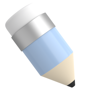 Üç boyutlu kalem. Üç boyutlu illüstrasyon. 3B görüntüleme.