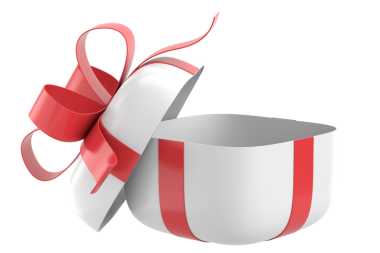 Hediye Kutusu açıldı. Üç boyutlu hediye kutusu. 3B illüstrasyon.