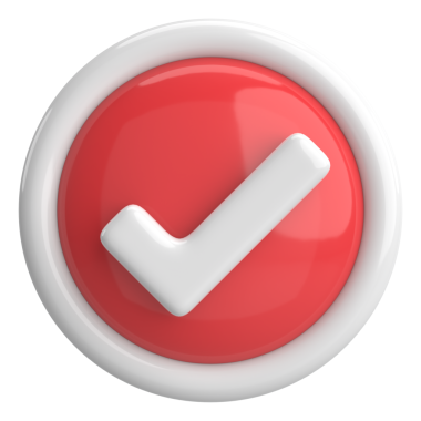 3 boyutlu onay kutusu. İşaretle. 3B illüstrasyon.