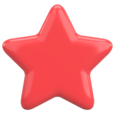 Üç boyutlu yıldız şekli. 3B illüstrasyon.