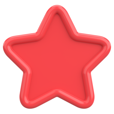 Yıldız Şekli Fiyat Etiketi. 3B illüstrasyon.