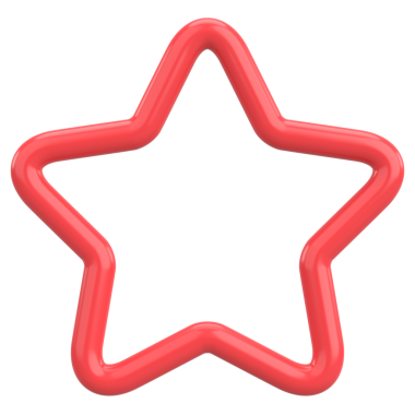 Üç boyutlu yıldız şekli. 3B illüstrasyon.