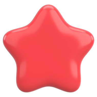 Üç boyutlu yıldız şekli. 3B illüstrasyon.