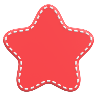 Yıldız Şekli Fiyat Etiketi. 3B illüstrasyon.