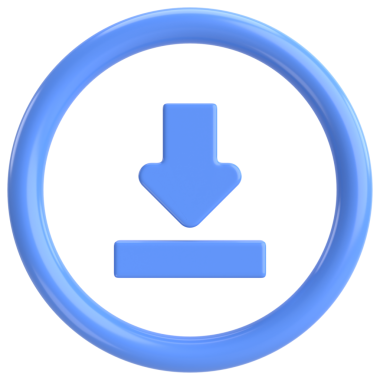 İndirme düğmesi. Simge indir. 3B illüstrasyon.