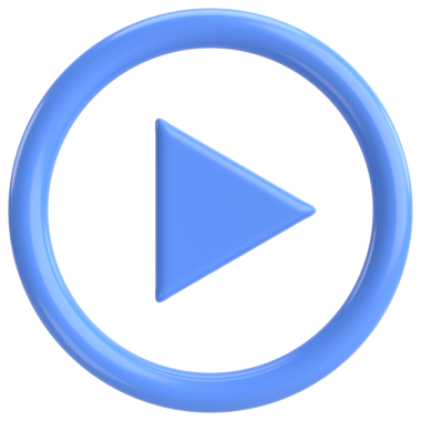 Çal düğmesi. Simgeyi çal. 3B illüstrasyon. 