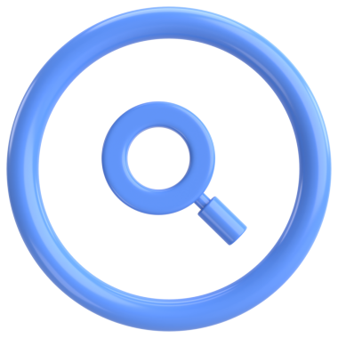 Arama tuşu. Arama simgesi. 3B illüstrasyon. 