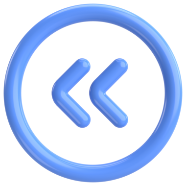 Önceki düğme. Arka düğme. 3B illüstrasyon.