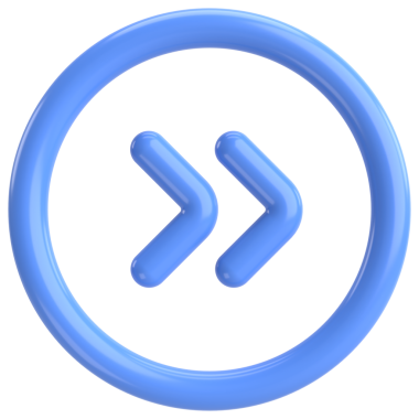 Sonraki düğme. Devam et düğmesi. 3B illüstrasyon.