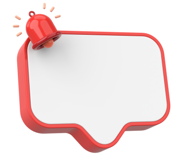 Üç boyutlu uyarı kutusu. 3B illüstrasyon.