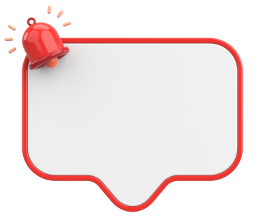 Üç boyutlu uyarı kutusu. 3B illüstrasyon.