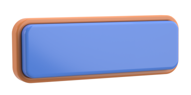 Üç boyutlu düğme. Boş tuş. 3B illüstrasyon.