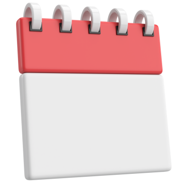 Boş takvim. Üç boyutlu takvim. 3B illüstrasyon.