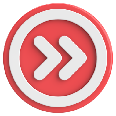 Sonraki düğme. Devam et düğmesi. 3B illüstrasyon.