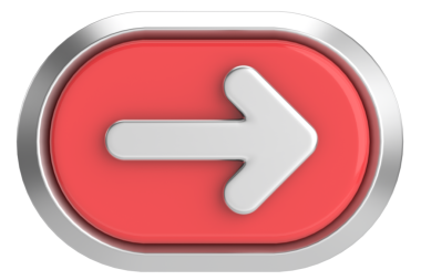 Sonraki düğme. Devam et düğmesi. 3B illüstrasyon.