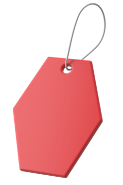 Fiyat etiketi Fiyat etiketi 3B illüstrasyon.