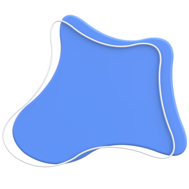 Üç boyutlu Blob. Soyut Metin Kutusu. 3B illüstrasyon.