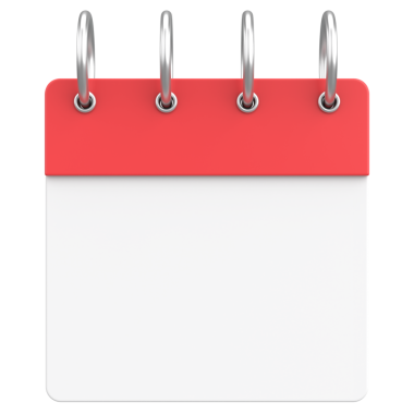 Boş takvim. Üç boyutlu takvim. 3B illüstrasyon.